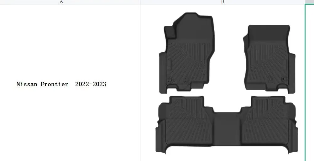 Nissan Navara Frotiner 2022-2023 custom fit car mats