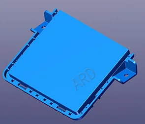 Rear-mounted middle trailer cover