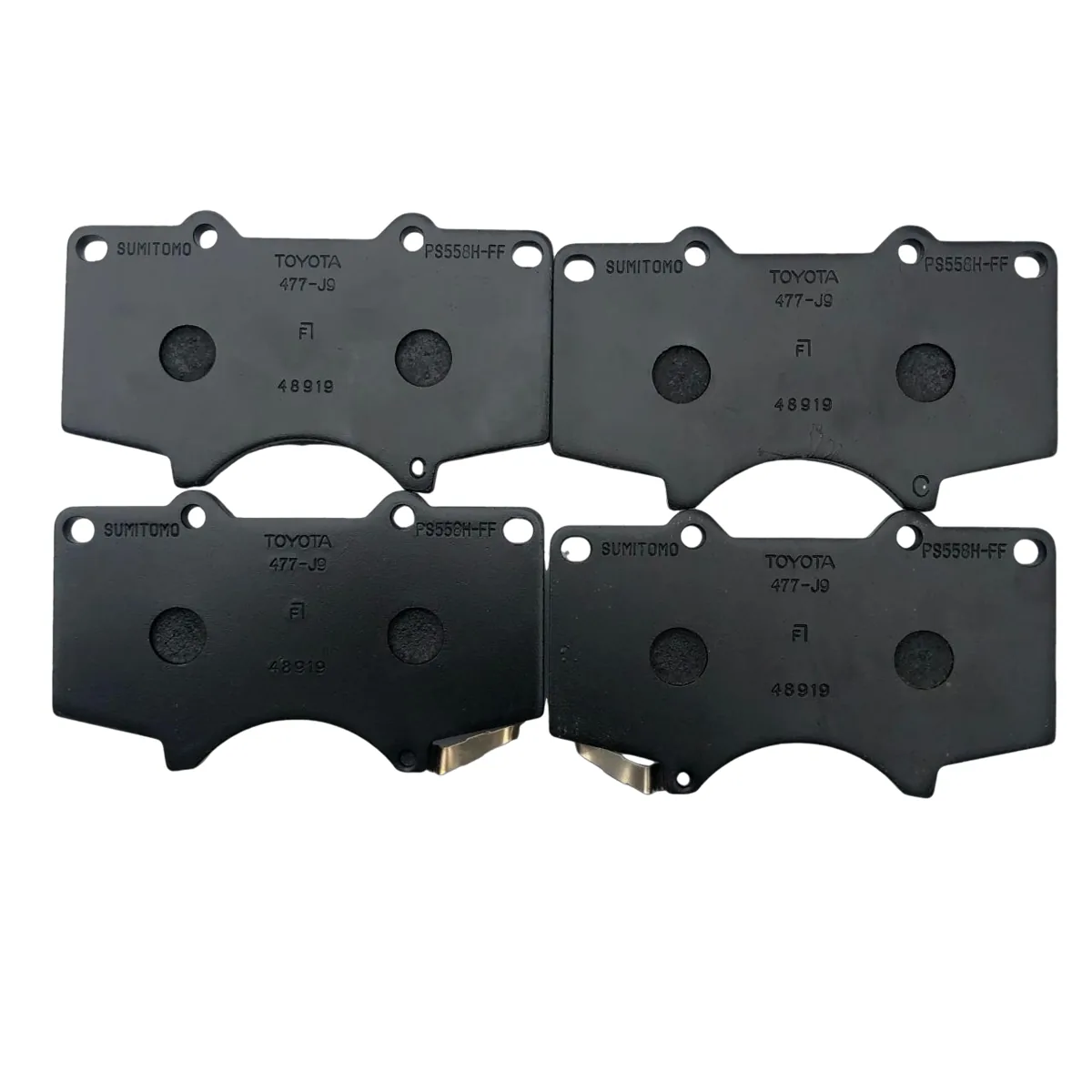 Front and rear brake pads